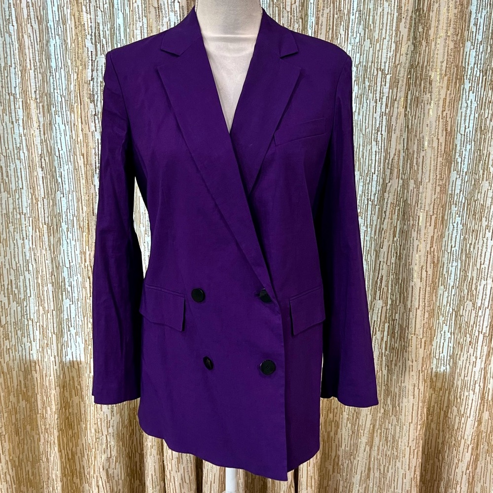 NWT Theory Amethyst Linen Blend Blazer